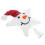 Plush Star Treetop Christmas Tree Topper White Plastic 1set 10