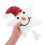 Plush Star Treetop Christmas Tree Topper White Plastic 1set 4