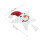 Plush Star Treetop Christmas Tree Topper White Plastic 1set 3
