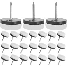 40St Meubelvoeten Wit Antislip Pads Rubber Staal PP Voor Stoelen