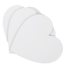 5 Pcs Artist Drawing Board Heart Painting Canvases For White