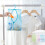 Hanging Storage Mesh Pouch Blue 2pcs 11.8x10.2in 2