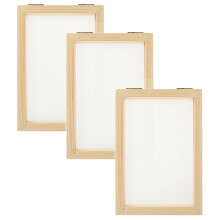 3pcs Paper Frame Wood Tools Wooden Pulp Painting Child