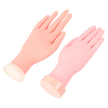 2 Pcs Practice Fake Hands Nail Extension Training Model Manicure