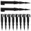Garden Hose Stakes Black Pe 50pcs 1