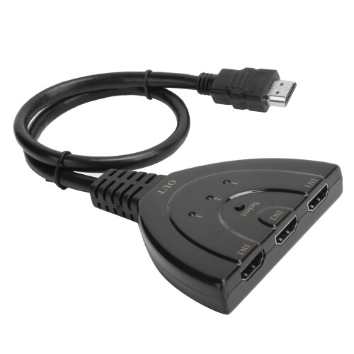 HDMI 4Kx2K Switch Hub 30Hz avec câble, couleur affichée 1