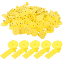 Circle Sheep Ear Tag Blank Tpu Yellow 100 Sets