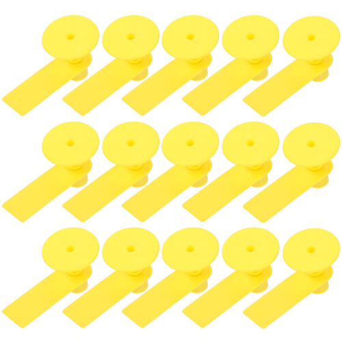 Circle Sheep Ear Tag Blank Tpu Yellow 100 Sets 2