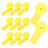 Circle Sheep Ear Tag Blank Tpu Yellow 100 Sets 5
