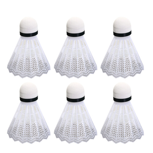Badminton Shuttlecocks White 12pcs 2.8x2.6x2.6in