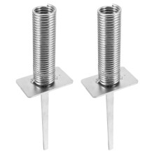 2pcs Loaded Ground Spike Flagpole Insert For Football Training