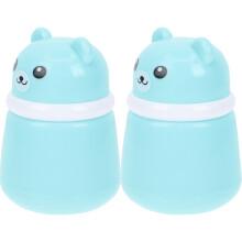 2 Pcs Powder Puff Box Baby Travel Powdering Jar With Bottle