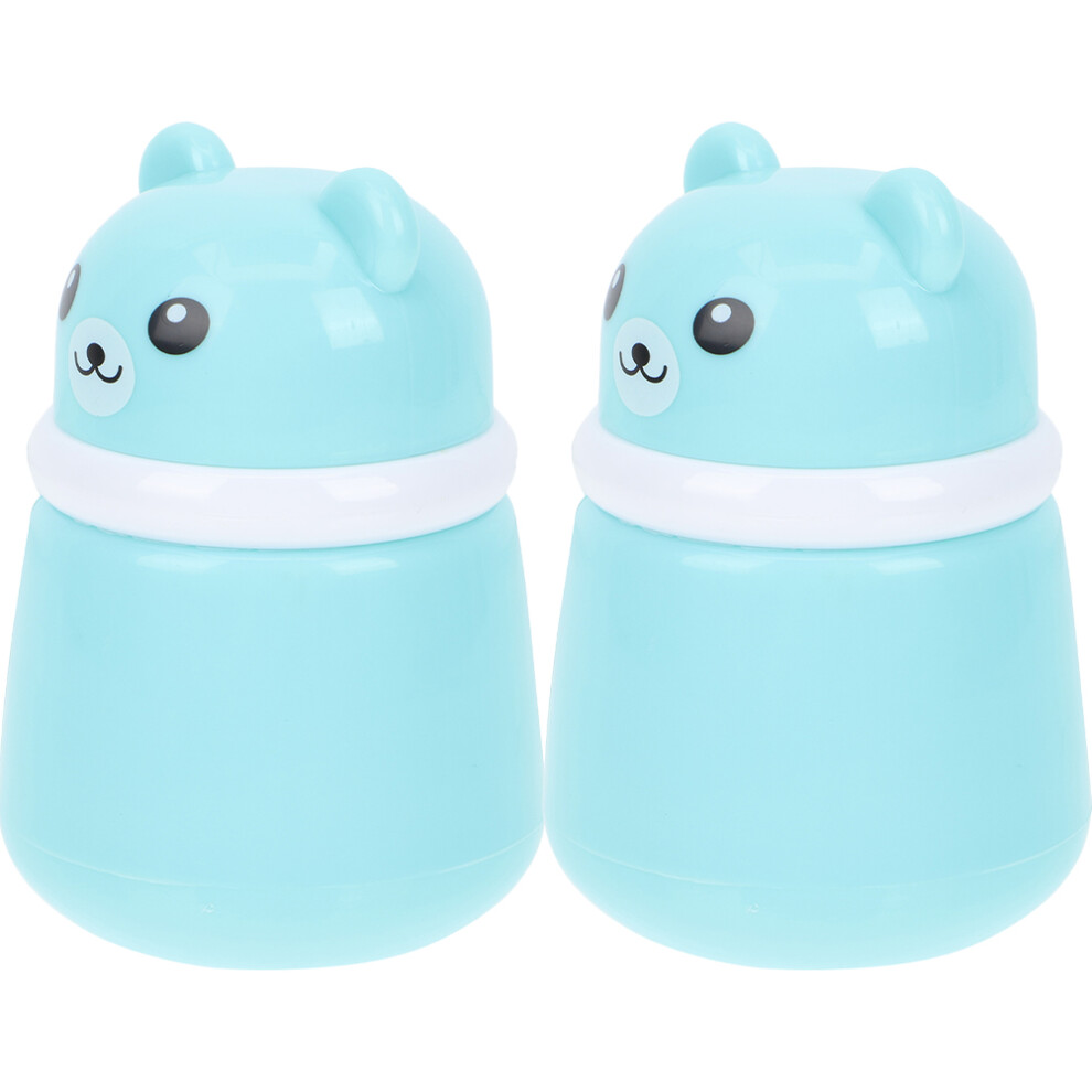 2 Pcs Powder Puff Box Baby Travel Powdering Jar With Bottle Inoomp