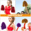 28Pièces Pompons Main Multicolores Pour Sport Danse 7