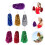 28Pièces Pompons Main Multicolores Pour Sport Danse 11