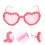 Lunettes Décoratives Cœur Roses Style Été 2