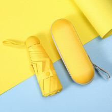 Sun Umbrella, Sun-shading And Uv-proof Ultra-light Folding Capsule Umbrella Yellow