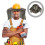 Pare-Soleil Casque Construction Bande Elastique Coloré 10