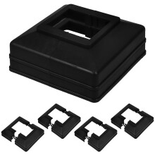 6Pièces Cache-Base Poteau Noir Résistant