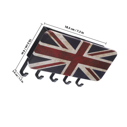 Adhesive Key Holder For Wall Hanging Rack Union Jack Office Hook 1