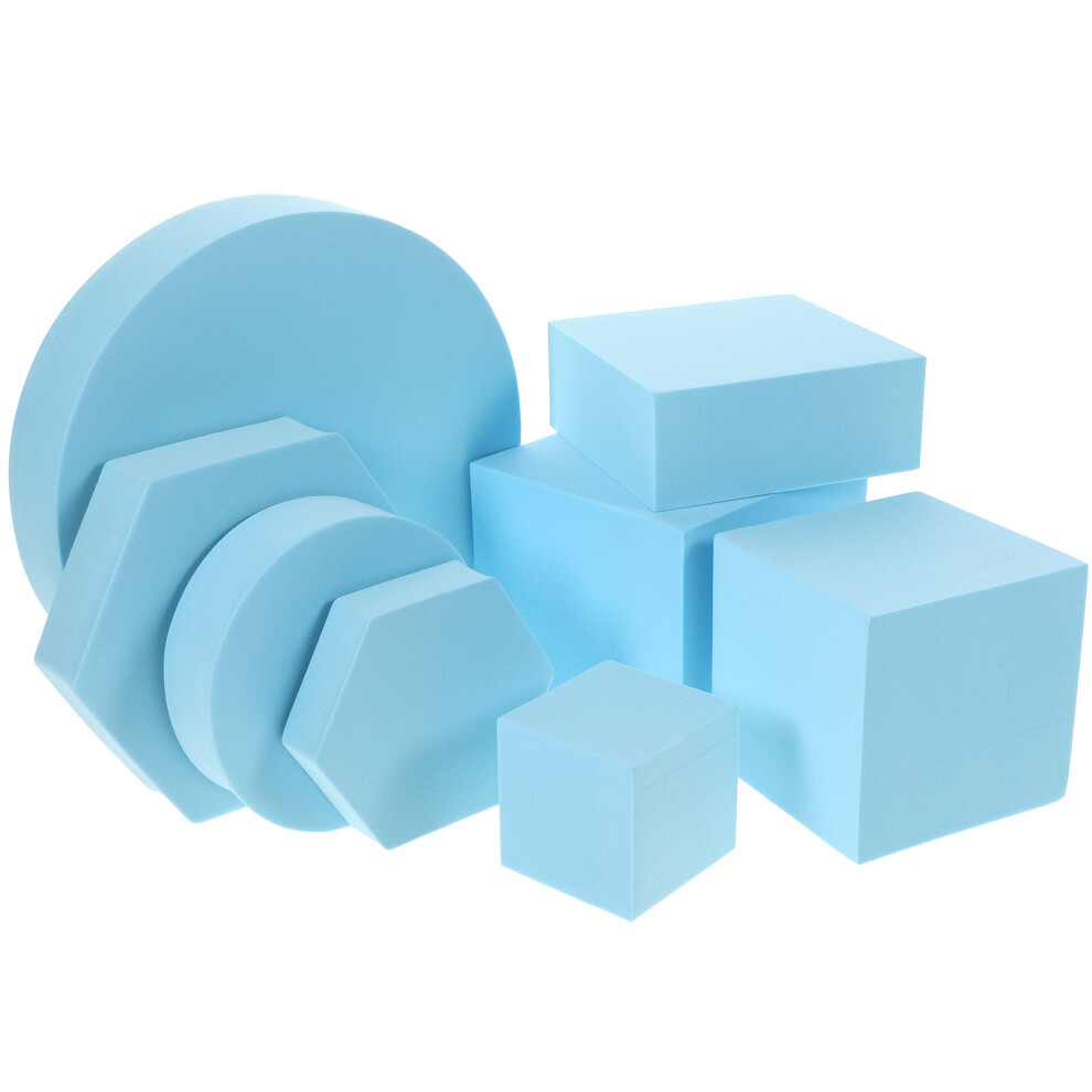 8Pcs Durable Sky- Cube Photo Props For Product Jewelry Cosmetics Blue 3161437883455
