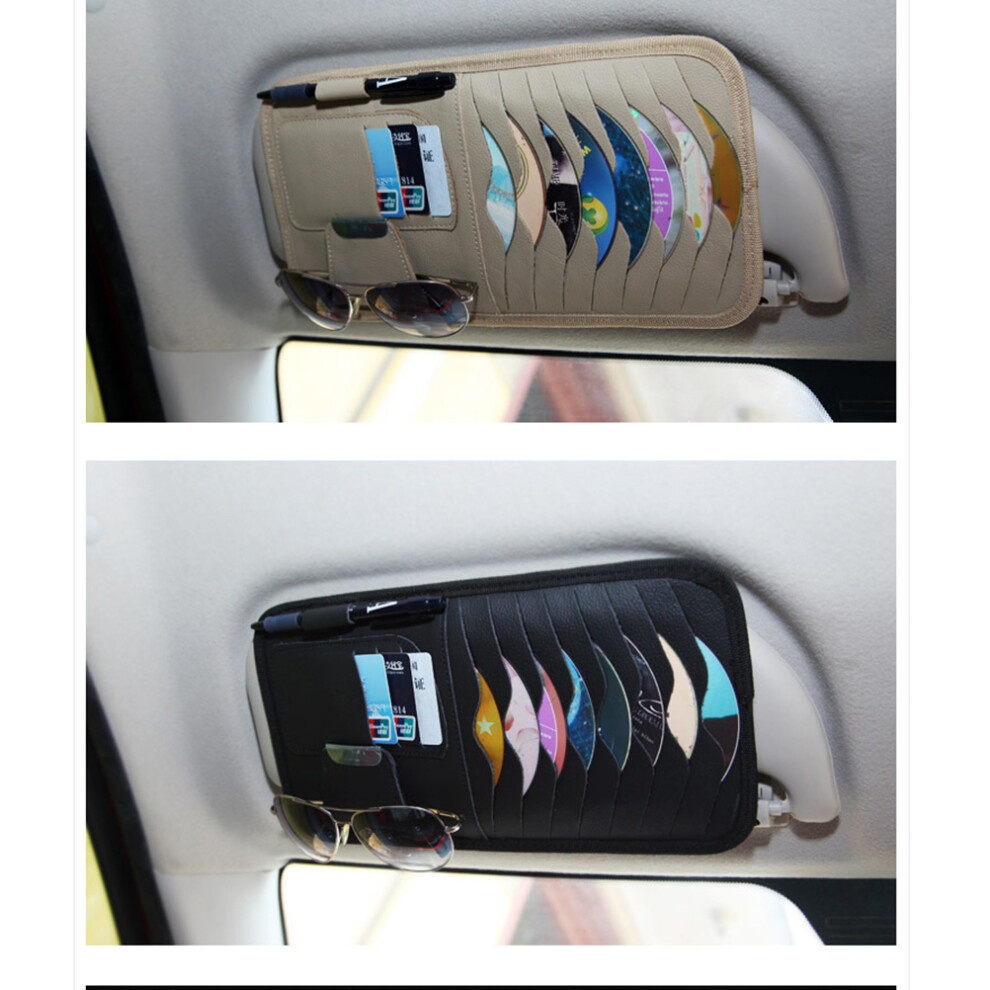 Car Accessories Sun Visor Organizer Glasses Holder For Beige-image-OPC-PK8B2JJ-NEW