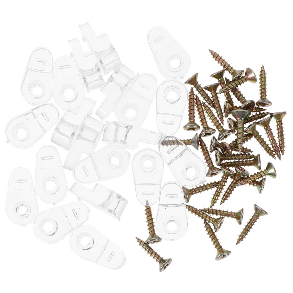 20Pcs Glass Door Clips With Screws For Cabinet Wardrobe Closet Hinges 3161621416797