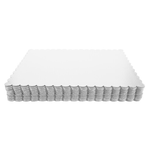 Disposable Cake Board 20pcs White Corrugated For Displays