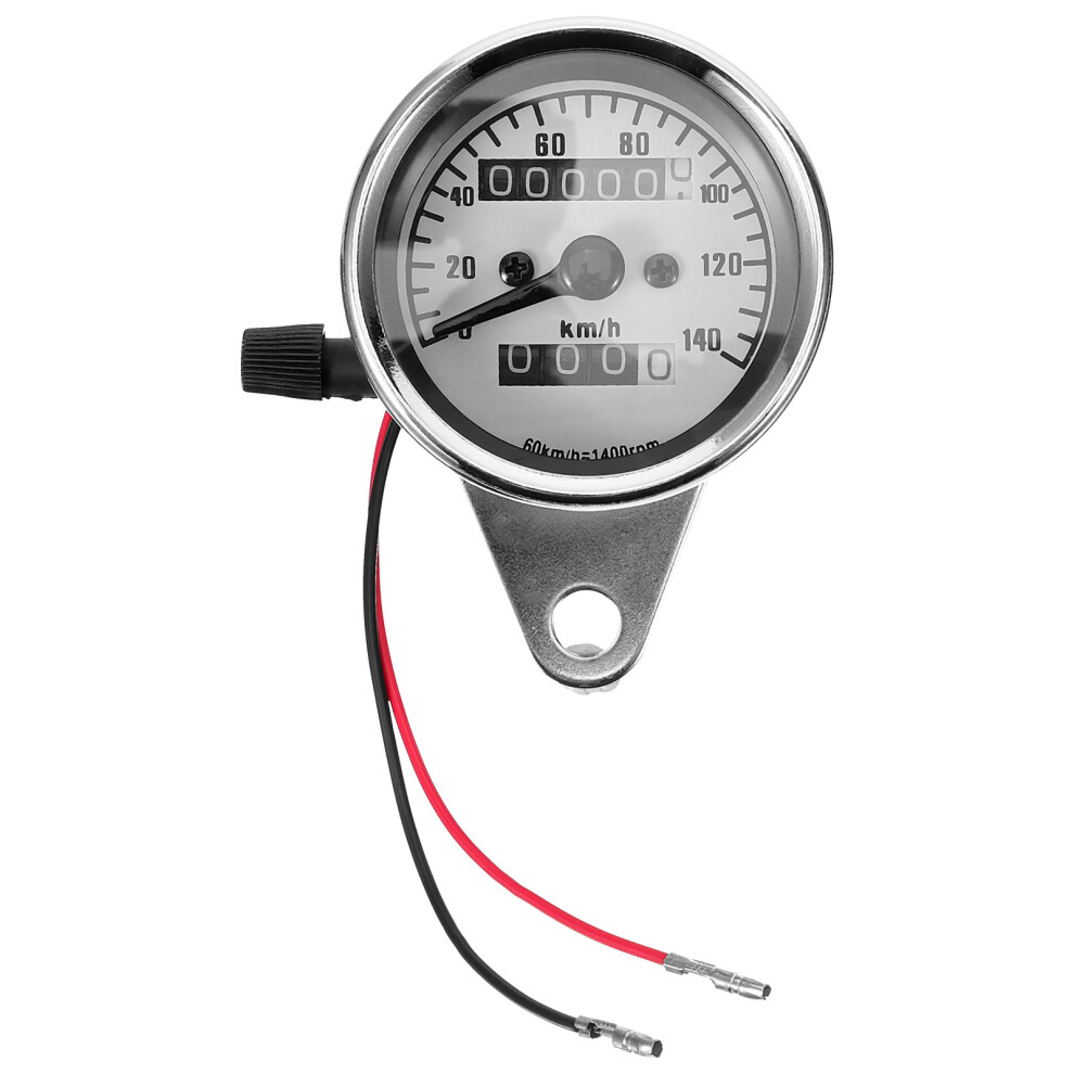 Motorcycle Speedometer Aluminum 1Set Track Mileage Silver 3161621436719