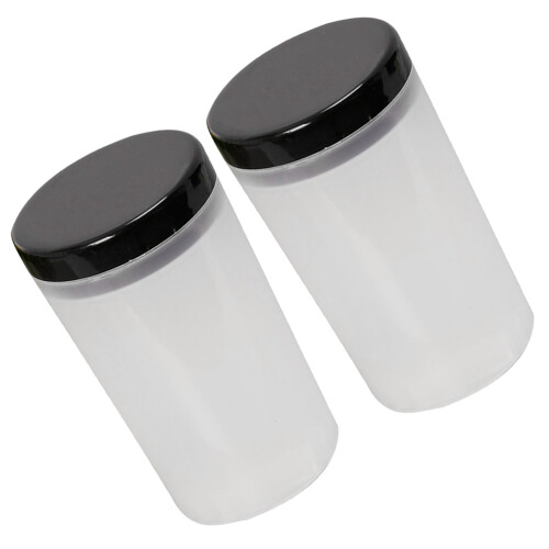 2 Pcs Pencil Bottle Paint Brush Cleaning With Groove Container 2