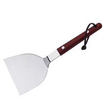 1Stk Robuste Pizza Mit Bequemem Holzgriff Silber