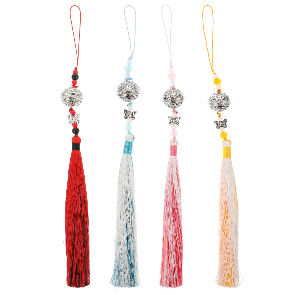Classic Bells Tassel Waist Ornaments Glass 4pcs-image-OPC-PK8B72S-NEW