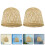 2 Pcs Decor Table Lamps Bamboo Lampshade Lightweight Ceiling 11