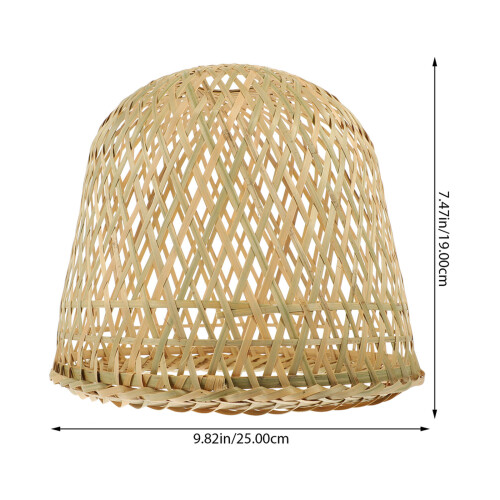 2 Pcs Decor Table Lamps Bamboo Lampshade Lightweight Ceiling 1