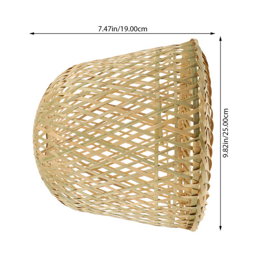 2 Pcs Decor Table Lamps Bamboo Lampshade Lightweight Ceiling 2