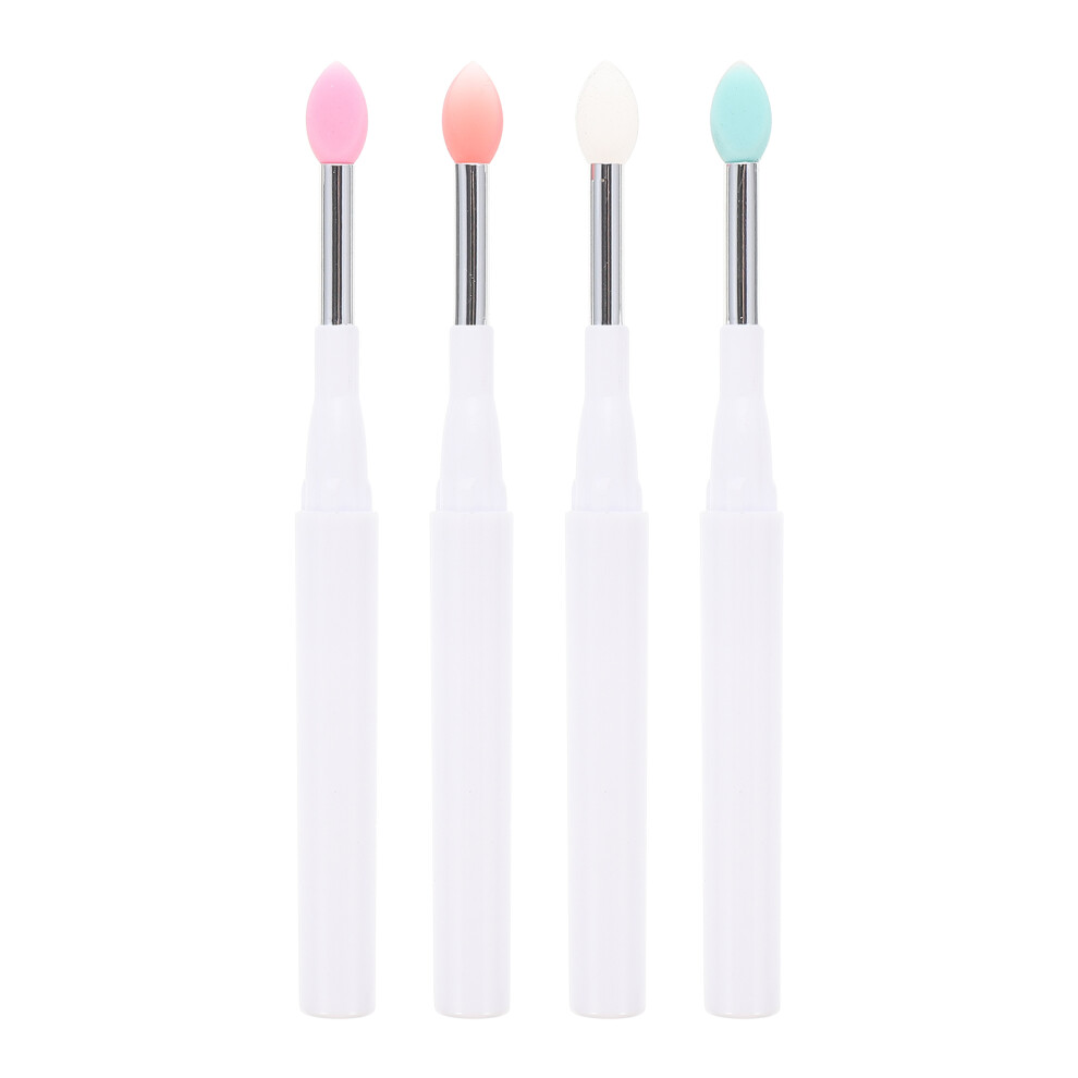 Vaguelly 4 Pcs Silicone Lip Brush Wands Brushes Women's Eyeshadow Applicator