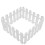 4St Plastic Bloemenbed Hek Wit 10