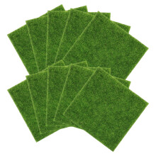 10Pièces Fausse PVC Vert Naturel Décoration Jardin