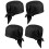 4pcs Black Restaurant Cook Hat Easy Clean Durable Cooking Caps 11
