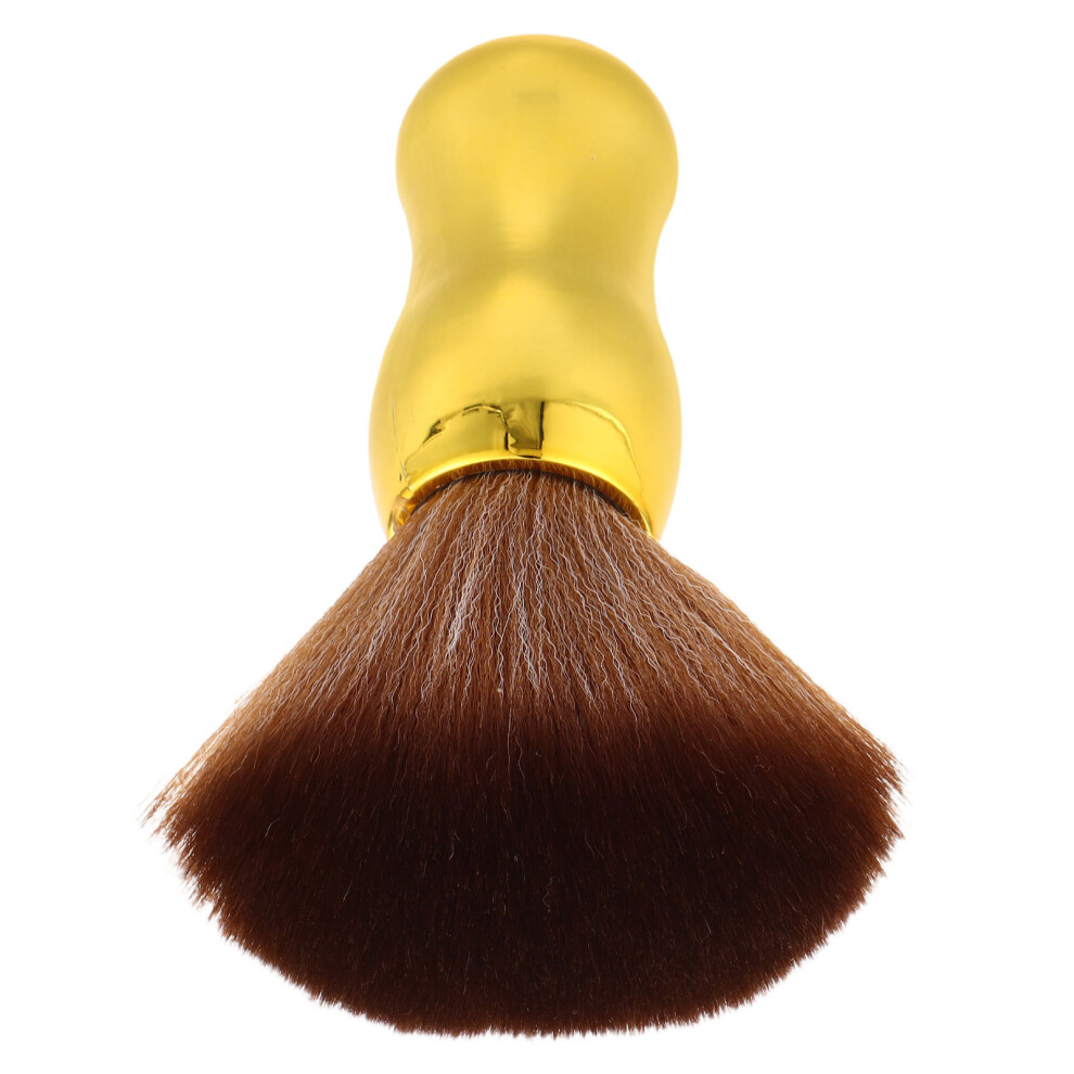 Vaguelly Haircut Neck Duster Tool Ergonomic Handle Golden 1Pcs