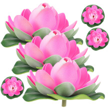 Raindrops 4 Pcs Lily Pads For Ponds Simulation Lotus Leaf Fake Decor