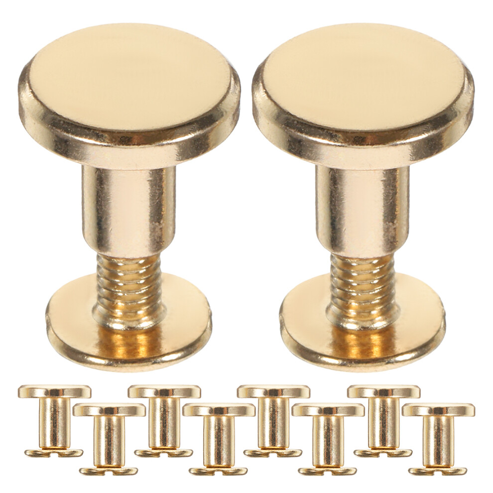 Golden Zinc Alloy Rivets For Crafting Binding 10Pcs 3161621443243