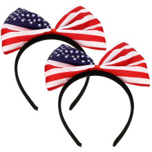 2Pièces Bandeau Cosplay Usa Nœud Coton Plastique