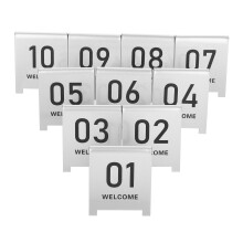 10 Pcs Table 6.50x6.00x5.70cm Silver