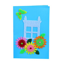 4 Pcs Kids Card Making Kit Handmade Greeting Folded Matching Envelope