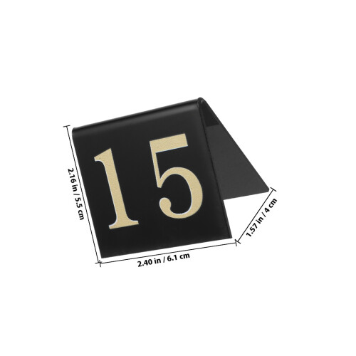 Compact Table Numbers Acrylic 15pcs 2.40x2.16x1.57in 1