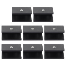8Pièces Supports Étagère Verre Noir Pour Cuisine Salle De Bain