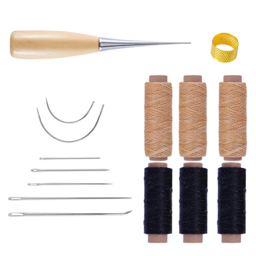 Sewing Awl Needles Sewing Needles Kit Wax Wire 1 Set