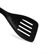 1Pc Black Heat Resistant Cooking Non-Stick 4-Hole Drain Spade