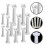 Roman Column Cake Stand White Plastic For Wedding Cakes 12pcs 4